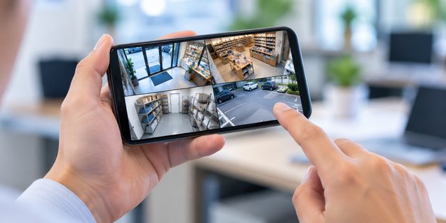 スマホで映像を確認するイメージ