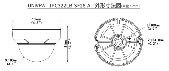 IPC322LB-SF28-A 外形寸法図