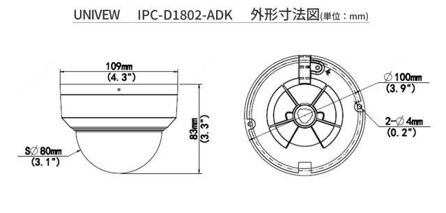 IPC-D1802-ADK 外形寸法図