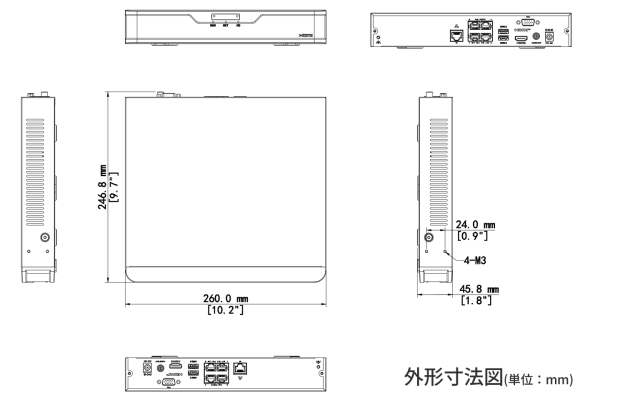 NVR301-04S3-P4 外形寸法図