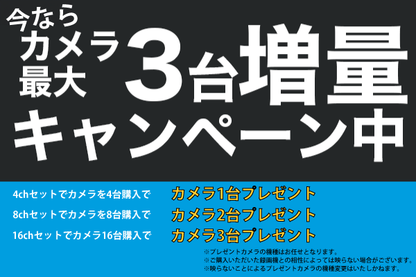カメラ増量キャンペーン